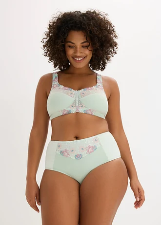 Slip modelant avec broderie délicate, Couleur: menthol clair