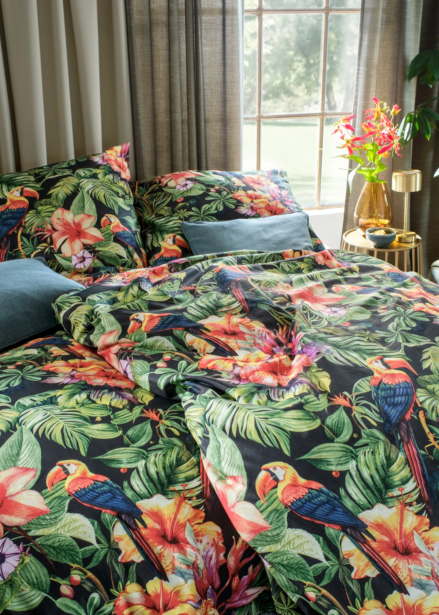 Jacquard gordijn (1 stuk) • groen • bonprix online shop