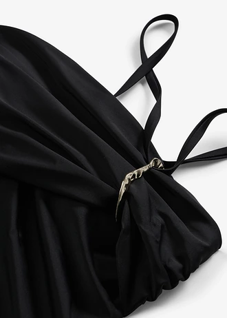 Jednodílné bandeau plavky se zlatými detaily • černá • bonprix obchod