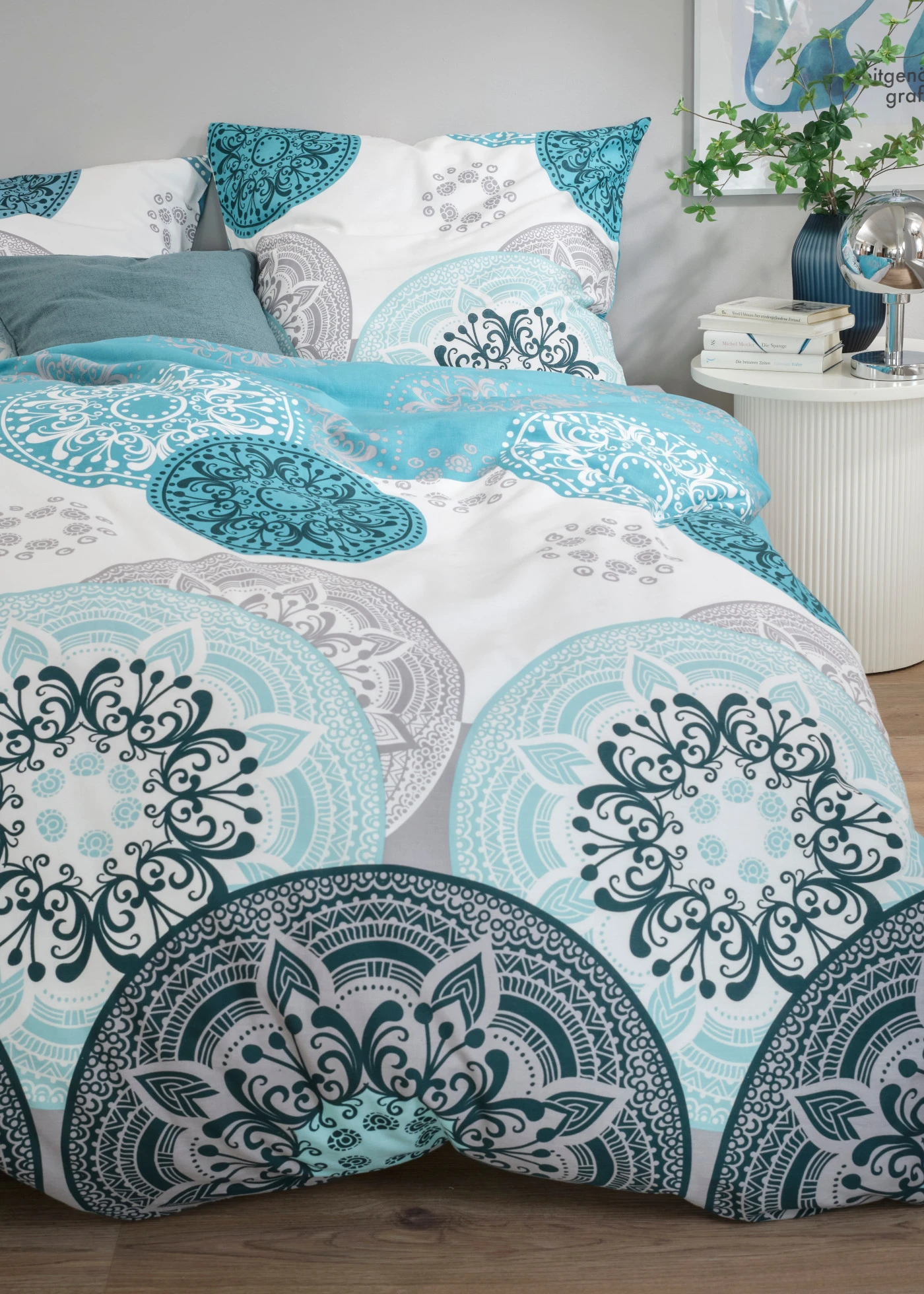 Parure de lit lyocell • pétrole • Boutique bonprix
