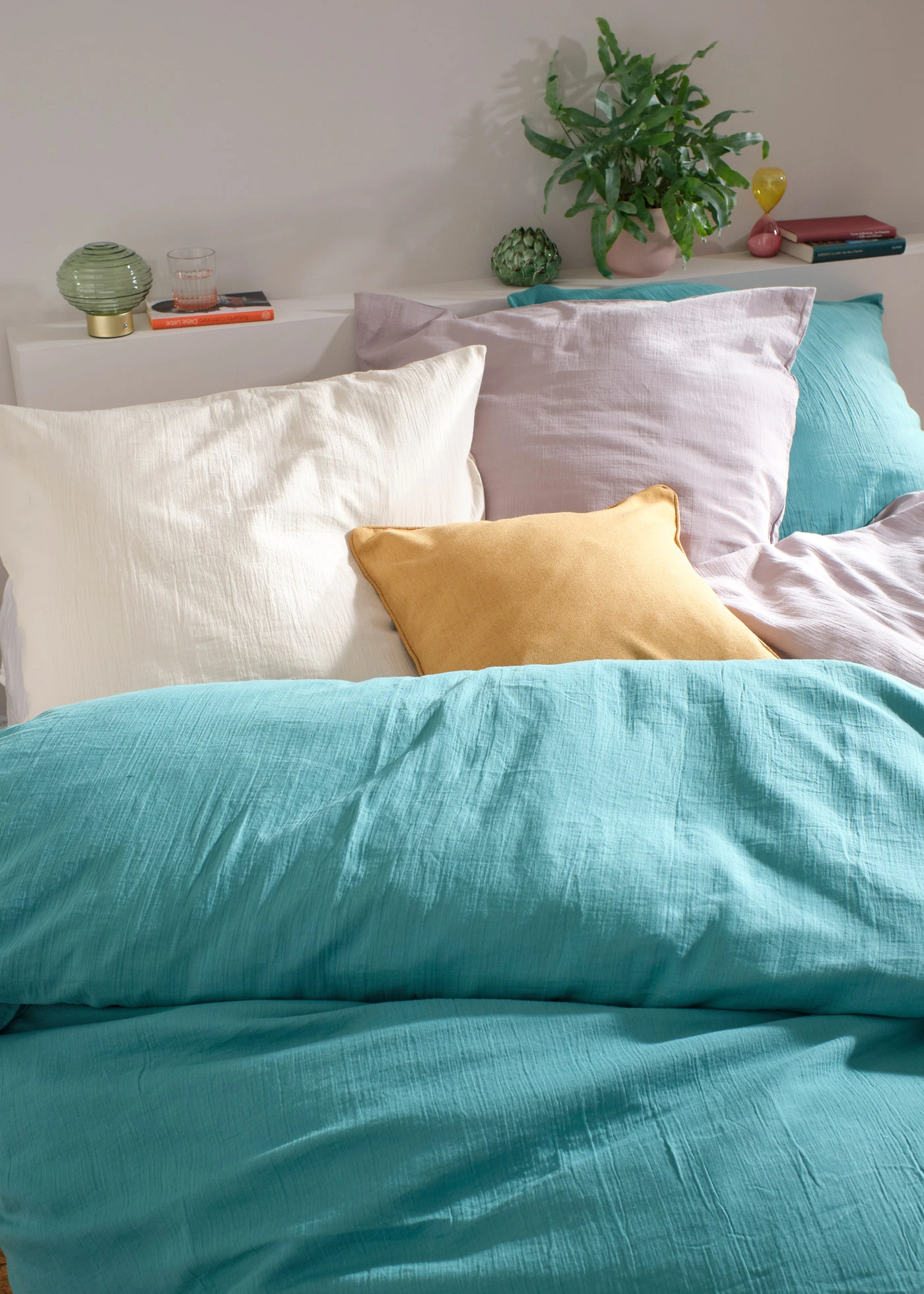 Parure de lit en gaze de coton • crème • Boutique bonprix