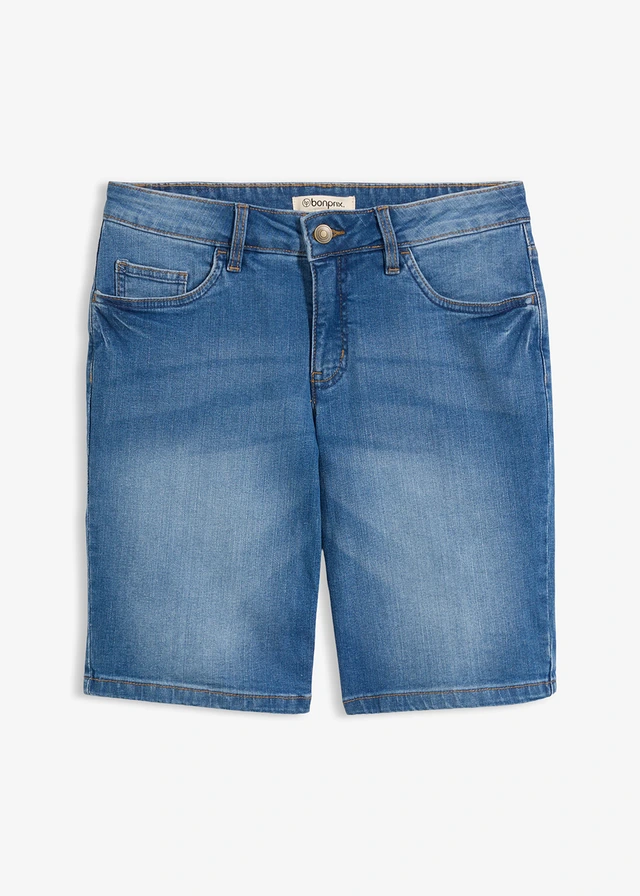 Bermuda en jean droit, taille normale