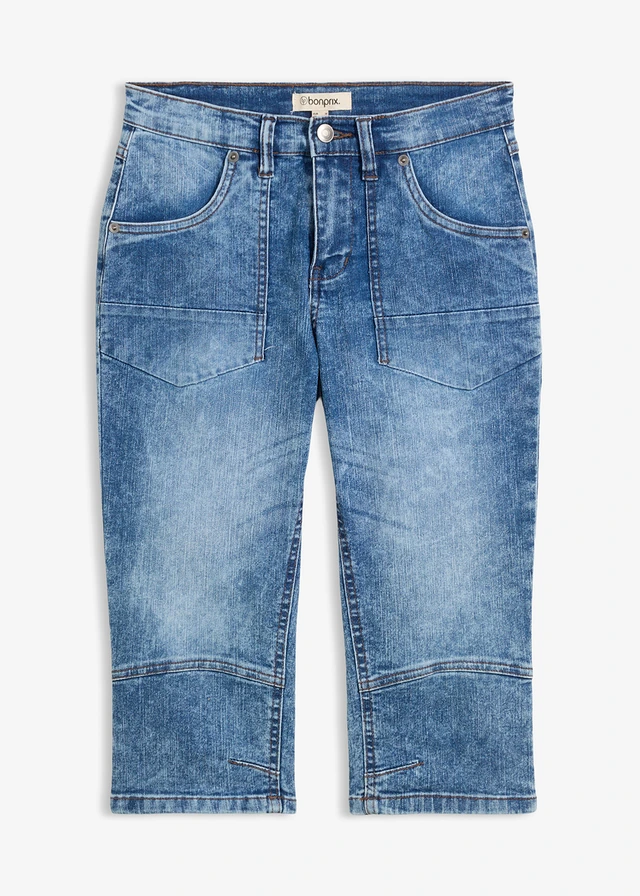 Blugi capri cu stretch