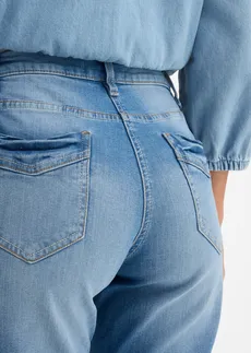 Capri džíny, Slim Fit, Mid Waist • modrá stone • bonprix obchod