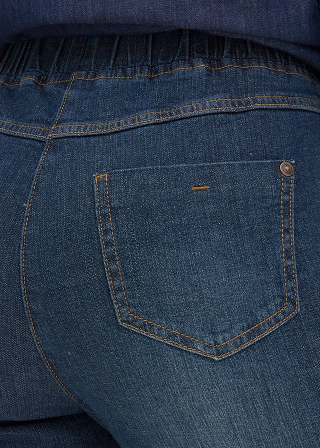 Jegging taille mi-haute élastiquée • bleu foncé denim • Boutique bonprix