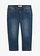 Slim fit jeans met mid waist, cropped, Kleur: donkerblauw denim used