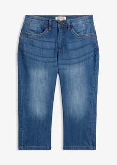 Slim capri jeans, mid waist • zwart denim used • bonprix online shop