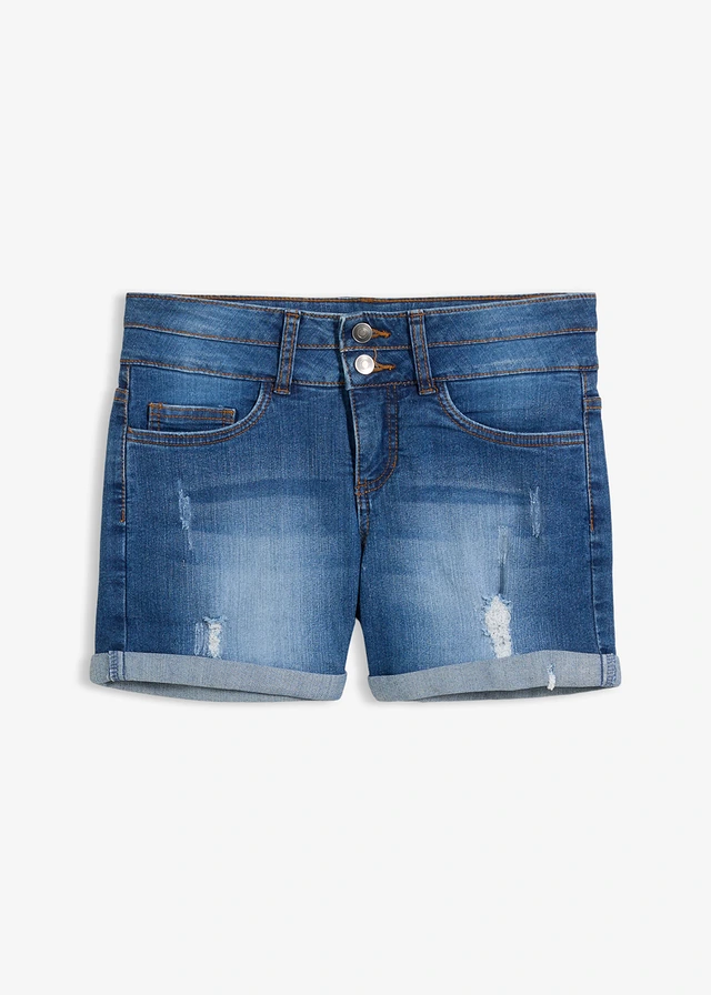 Jeans short met mid waist