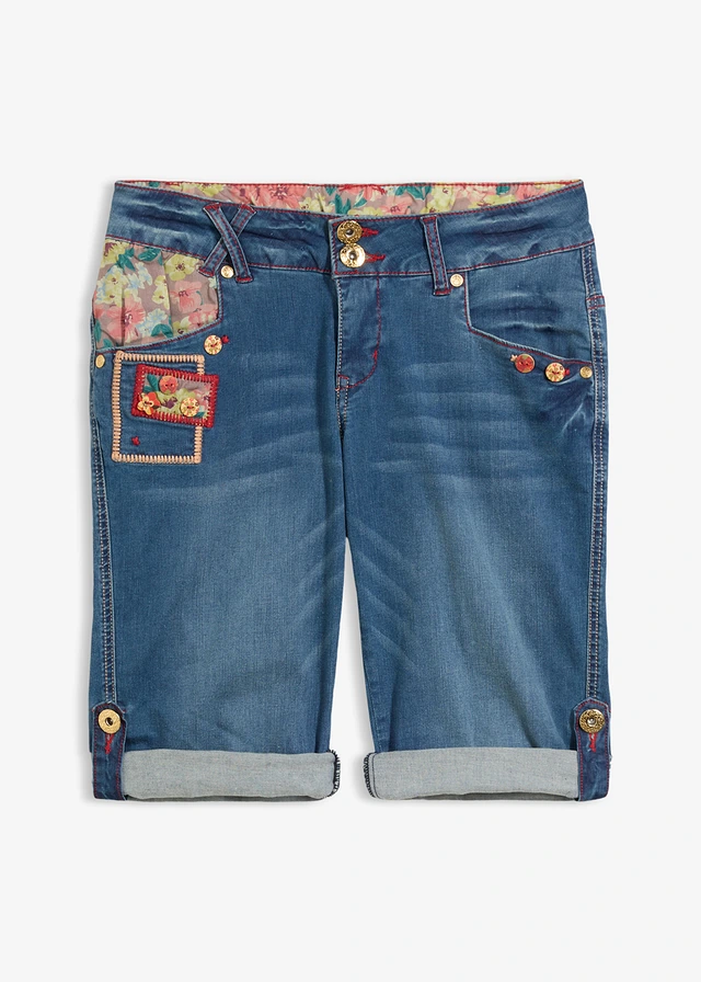 Bermuda en jean, taille mi-haute