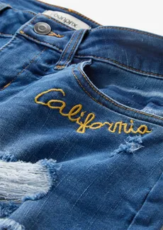 Džínové šortky s výšivkou • modrý denim • bonprix obchod