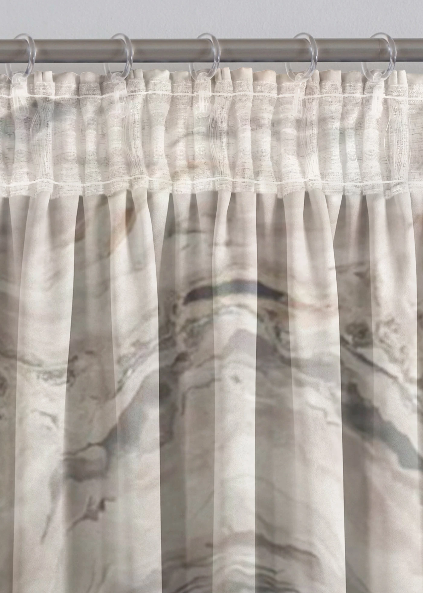 Perdea cu imprimeu (1 buc.) • gri-nisipiu • magazin bonprix