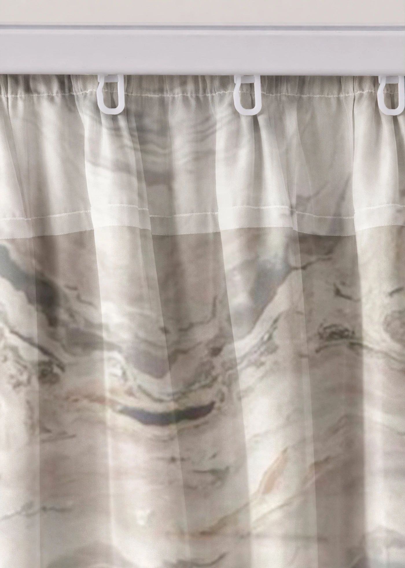 Gordijn met print (1 stuk) • grijs-sand • bonprix online shop