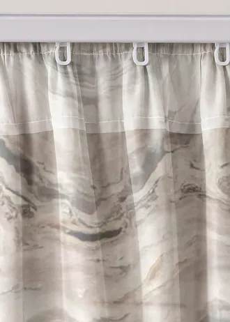 Voilage à imprimé (1 pce) • gris-sable • Boutique bonprix