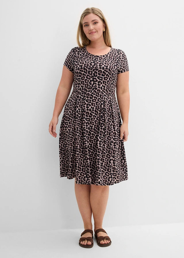 Robe en jersey léopard, Couleur: imprimé léopard