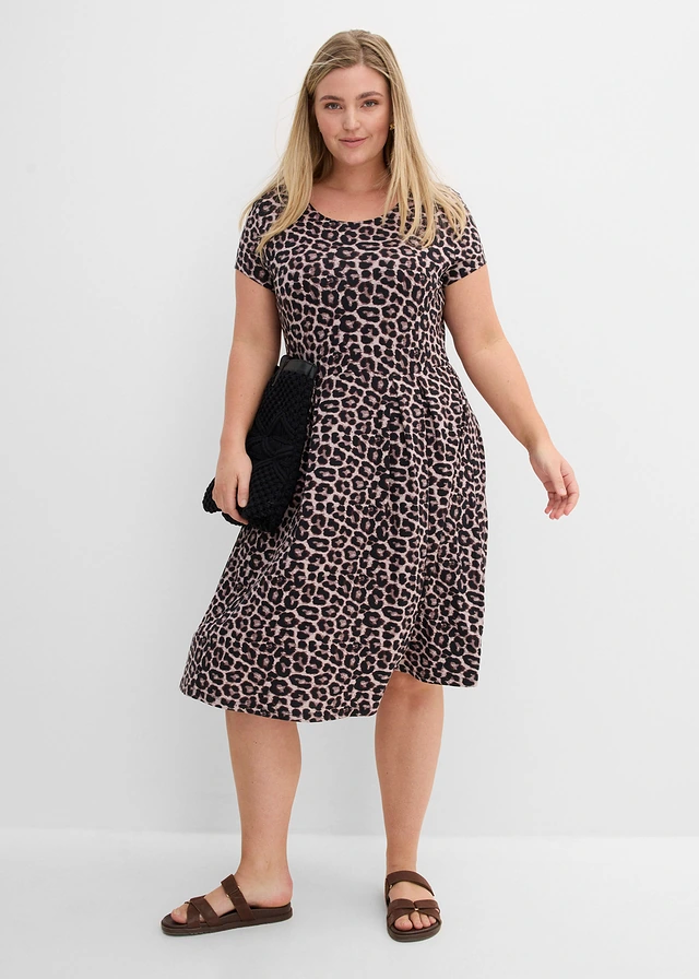 Robe en jersey léopard, Couleur: imprimé léopard