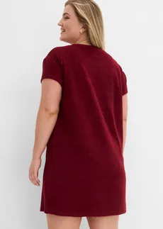 Robe en jersey éponge, Couleur: rouge rubis