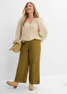 Blouse ample en gaze de coton, Couleur: sable clair