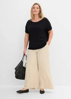 Tričko z měkké viskózové směsi, barva: černá