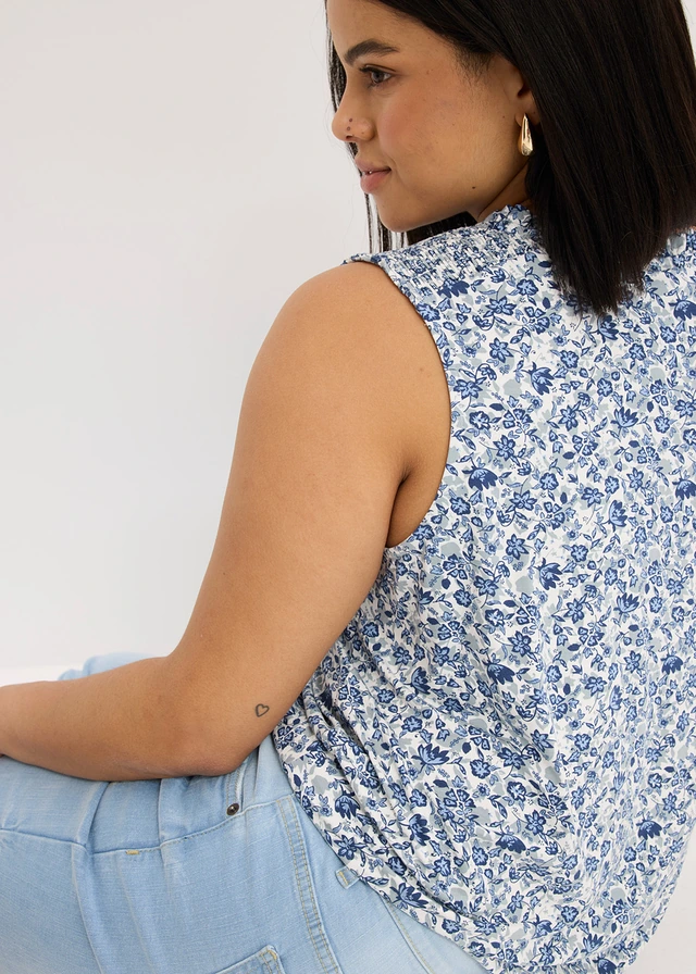 Top en jersey viscose • bleu floral plus size • product-page.page-title-suffix