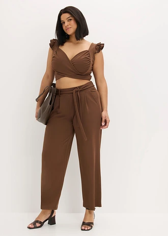 Shirt en broek (2-dlg. set), Kleur: bruin