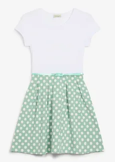 Robe en jersey • vert pastel pois blanc • Boutique bonprix
