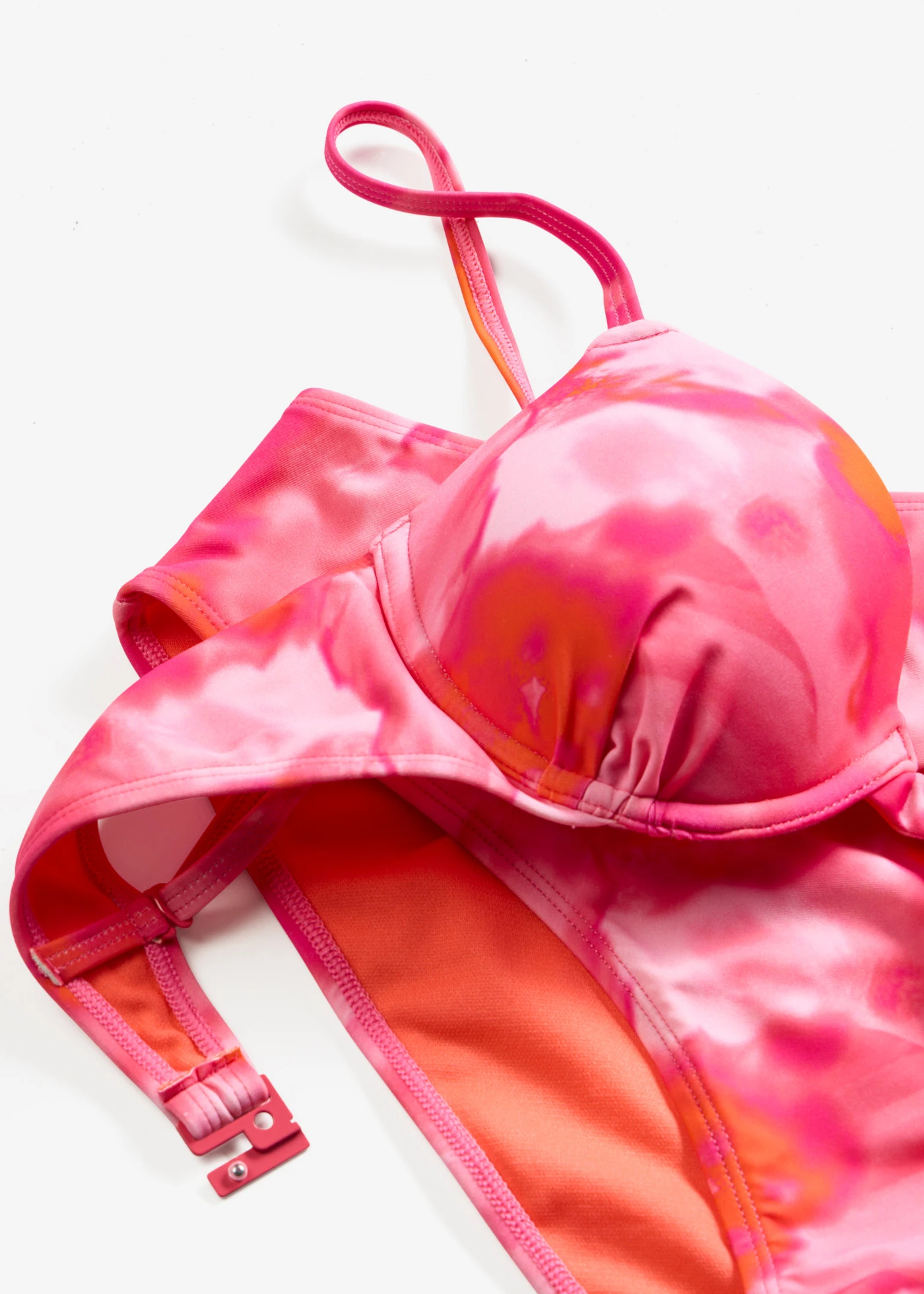 Costum de baie cu armătură (set/2 piese) • corai-pink cu imprimeu • magazin bonprix