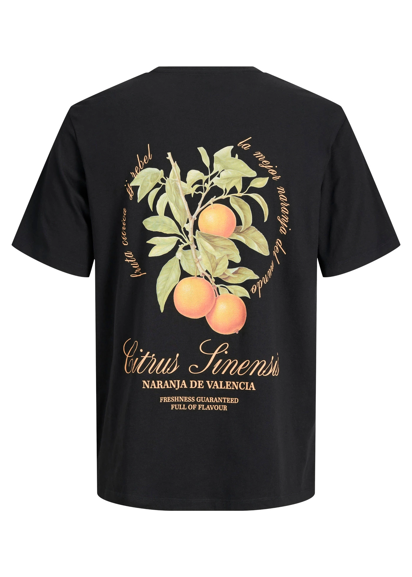 T-shirt JJ REBEL z czystej bawełny • czarny z nadrukiem • sklep bonprix