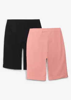 Korte meisjes legging (set van 2) met biologisch katoen, Kleur: lila+donkerblauw