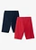 Biker short van een elastische katoenmix (set van 2), Kleur: paradijspink+donkerblauw