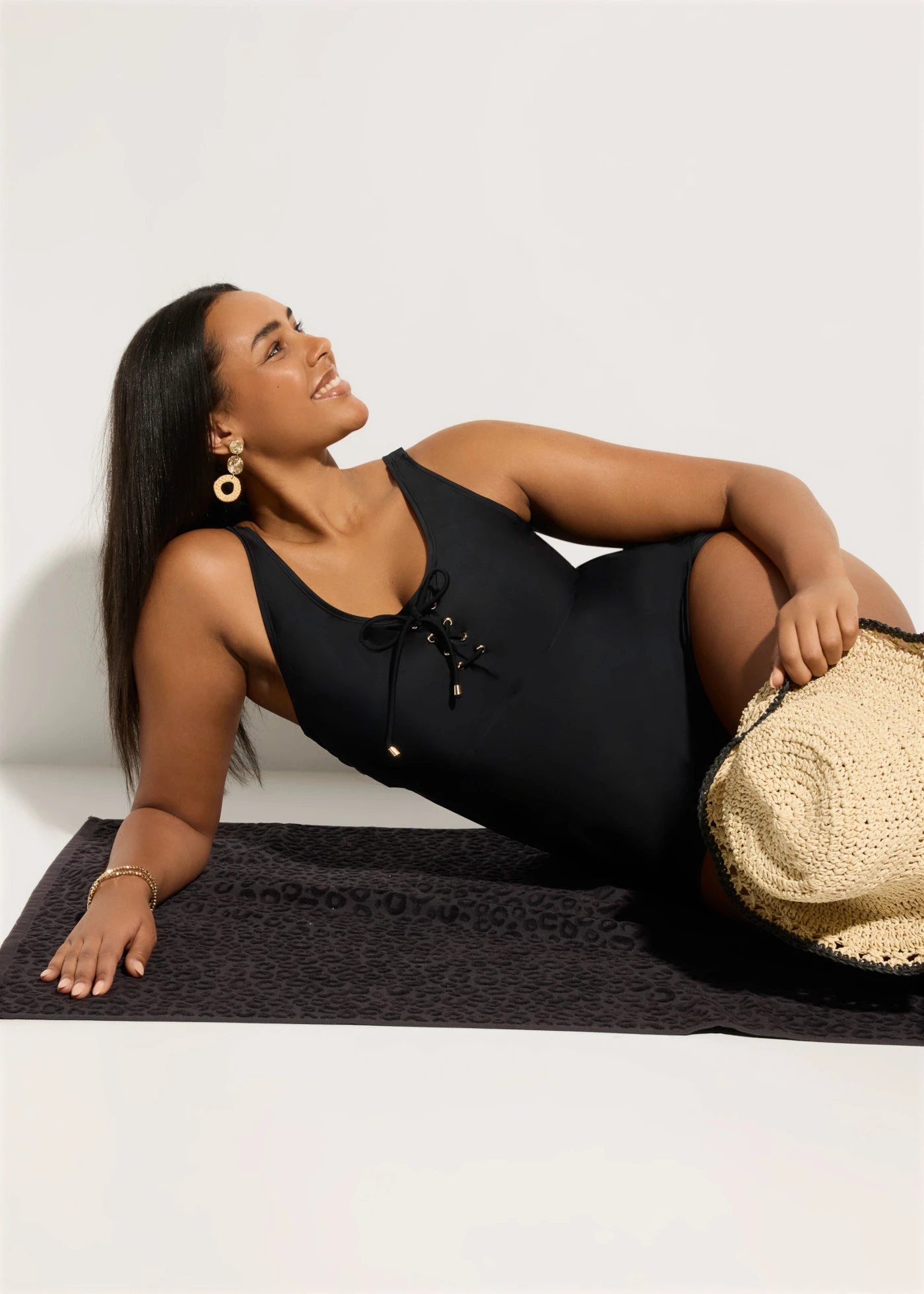 Tankini met vetersluiting (2-dlg. set) • turkoois plus size • bonprix online shop