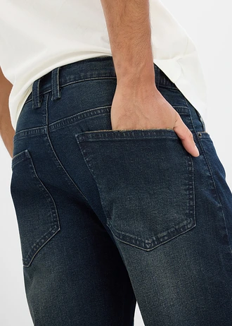 Dlouhé džínové bermudy s pružným pasem, Relaxed Fit • tmavě modrý denim • bonprix obchod