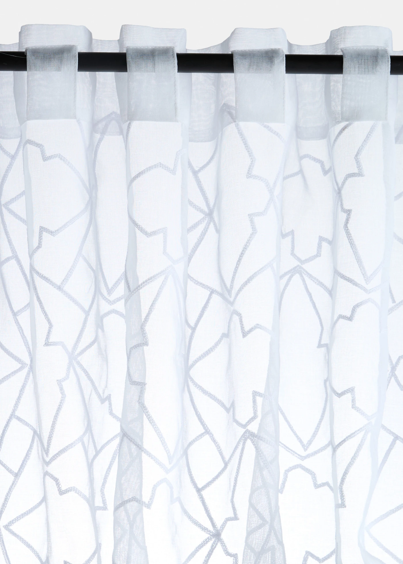 Voilage avec broderies (1 pce) • blanc • Boutique bonprix