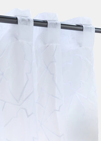 Voilage avec broderies (1 pce) • blanc • Boutique bonprix
