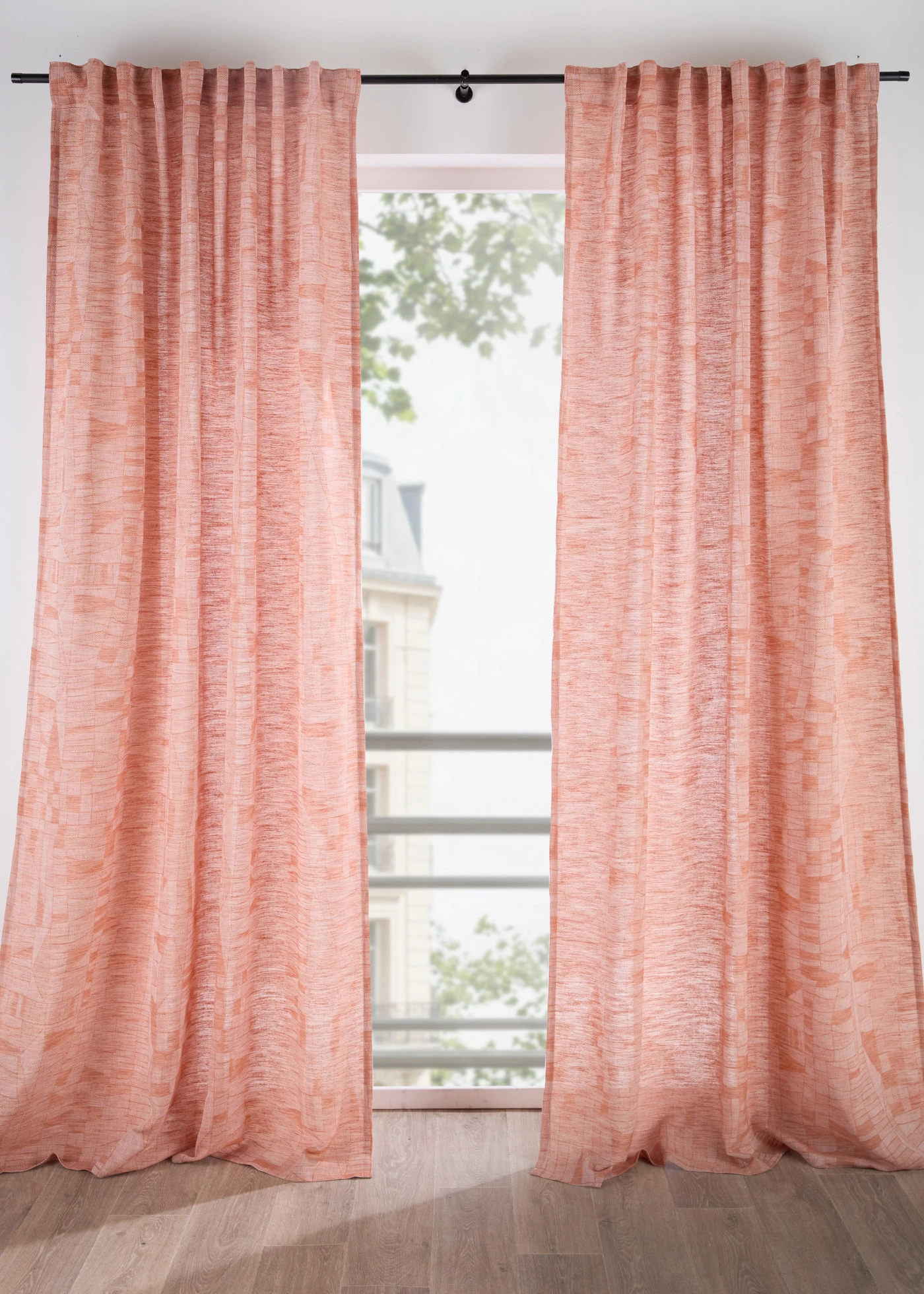 Rideau jacquard (1 pce) • rouge • Boutique bonprix