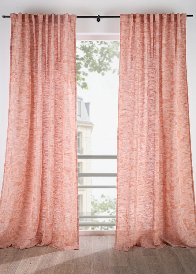 Rideau jacquard (1 pce) • rouge • Boutique bonprix