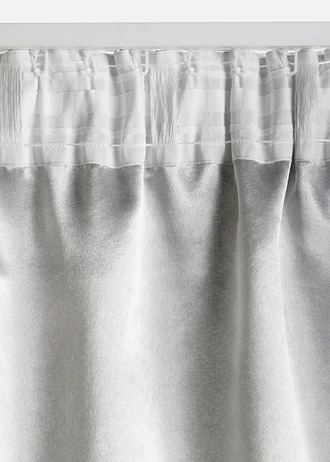 Rideau en polaire jacquard brillant (1 pce) • beige-doré imprimé • Boutique bonprix