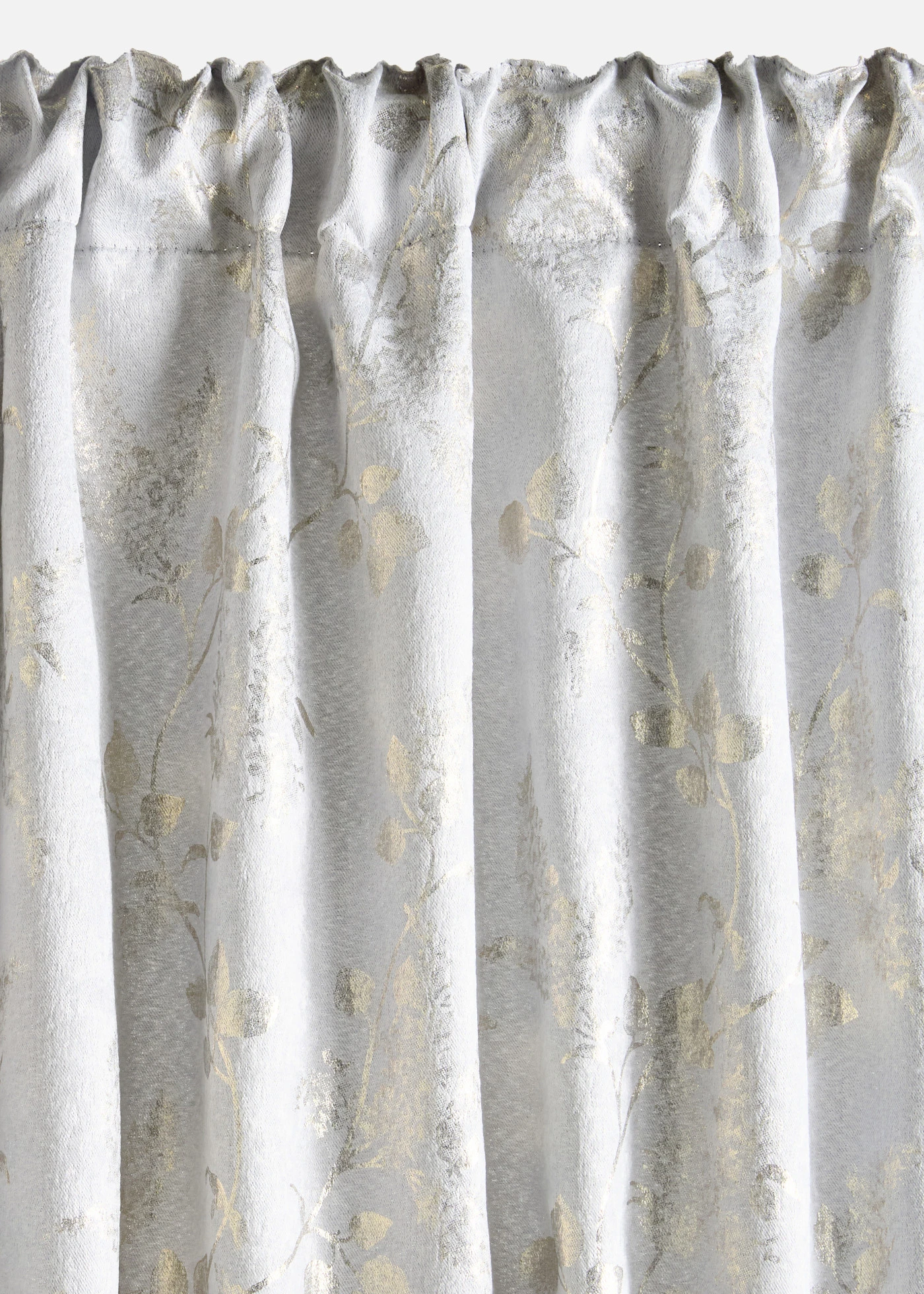 Rideau en polaire jacquard brillant (1 pce) • beige-doré imprimé • Boutique bonprix