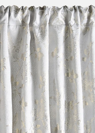 Rideau en polaire jacquard brillant (1 pce) • beige-doré imprimé • Boutique bonprix