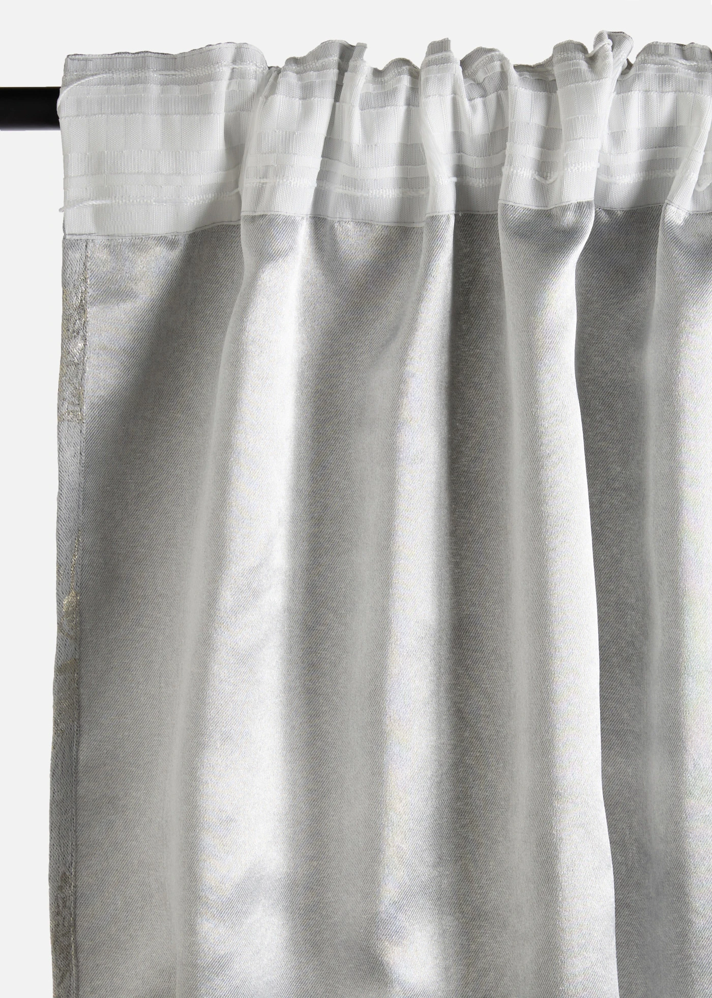 Jacquard fleece gordijn met glans (1 stuk) • beige-goudkleur met print • bonprix online shop