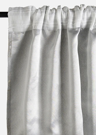 Rideau en polaire jacquard brillant (1 pce), Couleur: beige-doré imprimé