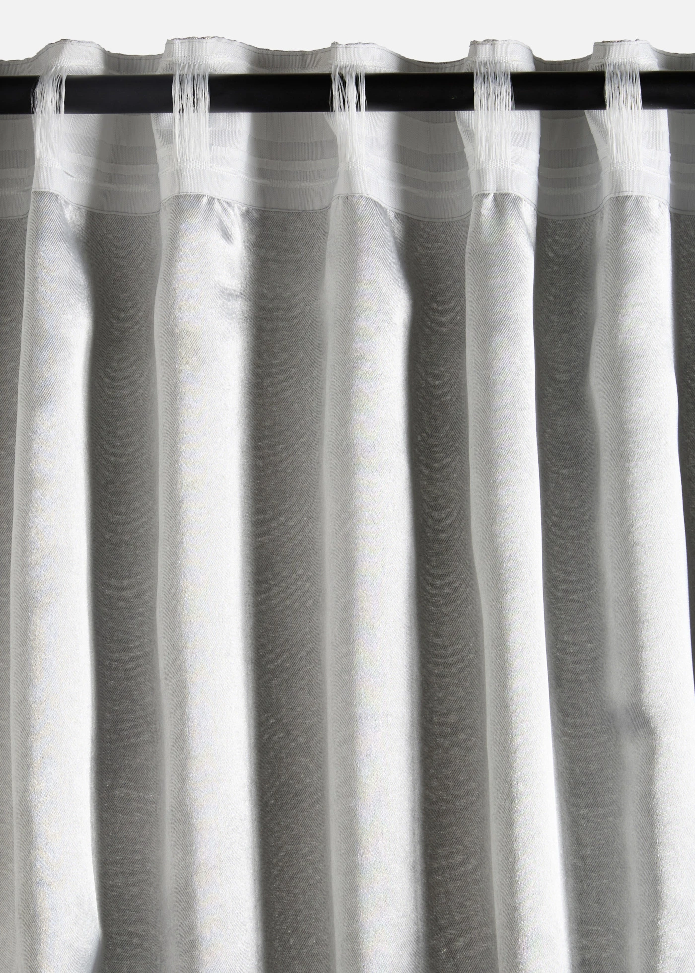 Rideau en polaire jacquard brillant (1 pce) • beige-doré imprimé • Boutique bonprix