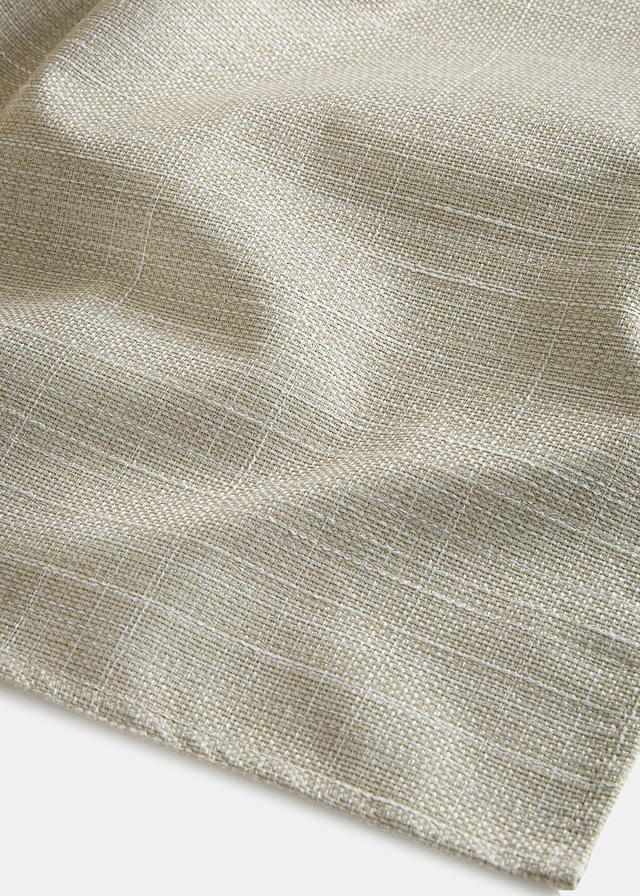 Verduisterend gordijn met grove structuur, ook in extra lang (1 stuk), Kleur: beige