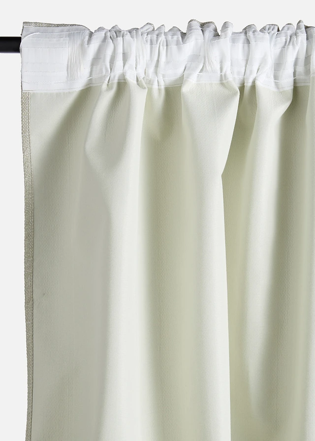 Verduisterend gordijn met grove structuur, ook in extra lang (1 stuk), Kleur: beige