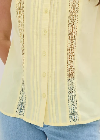Chemisier 100% coton • jaune clair • Boutique bonprix