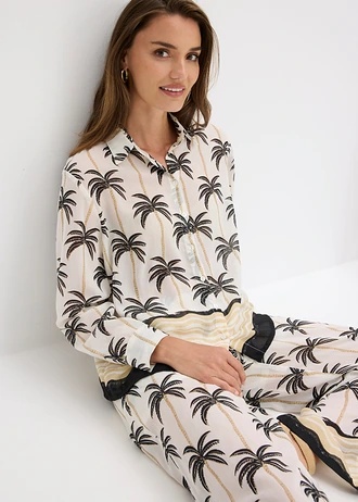 Blouse • wolwit-zwart gedessineerd • bonprix online shop