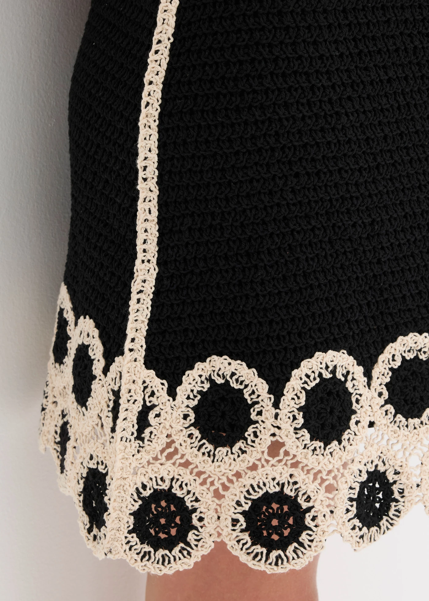 Gebreide rok van puur katoen • zwart • bonprix online shop