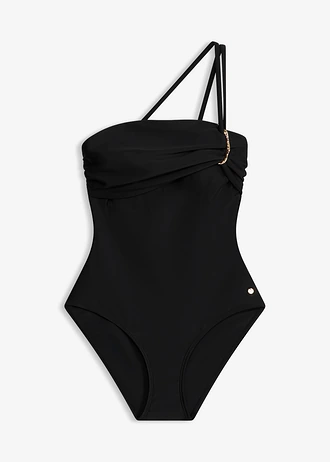 Jednodílné bandeau plavky se zlatými detaily • černá • bonprix obchod