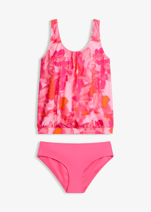 Bő tankini (2-részes szett) • színes virágmintás • bonprix áruház