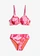 Beugel bikini (2-dlg. set), Kleur: koraal-pink gedessineerd