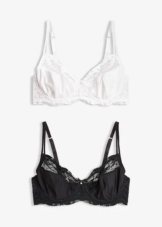 Lot de 2 soutiens-gorge avec dentelle